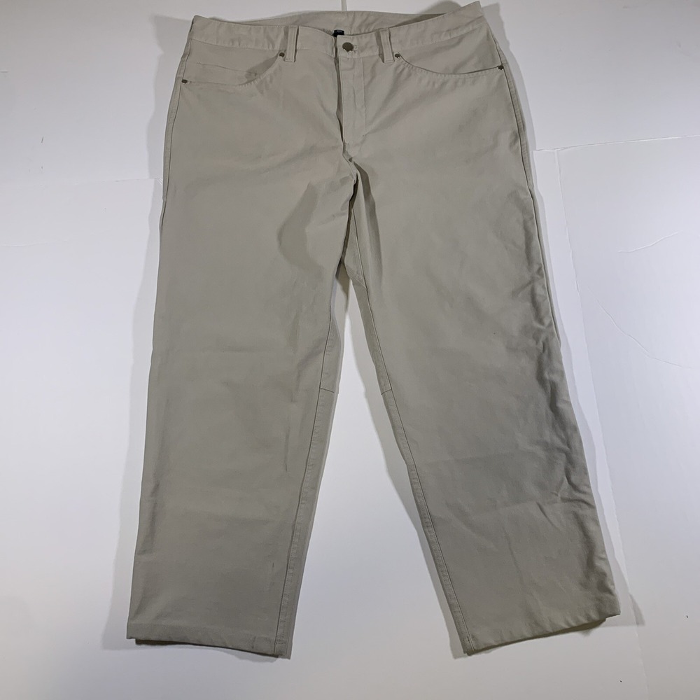 Lululemon Pants Mens 36x28‎ ABC Crop Pant Relaxed Utilitech Brown Tan Khaki - Picture 3 of 12